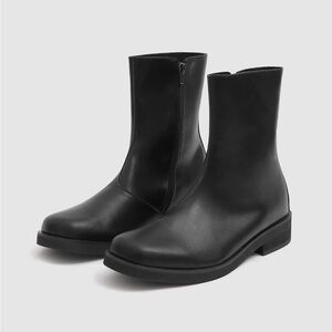 WE THE ROAD (Korean brand- Musinsa) Armin Square Ankle Boots Black Men’s 8.5 NWT